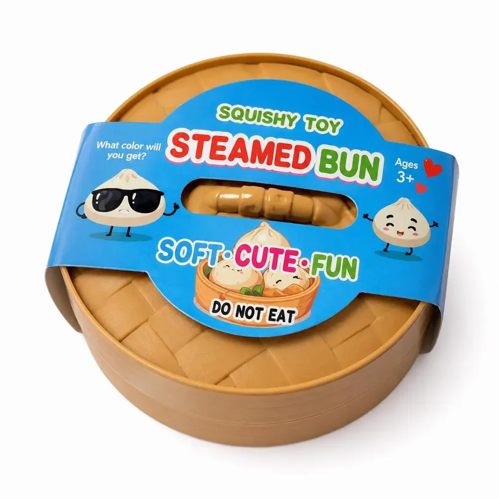 Steamed Bun Squishy Toy – Slow Rising Stress Relief Fidget | Cute Bao Bun Squee